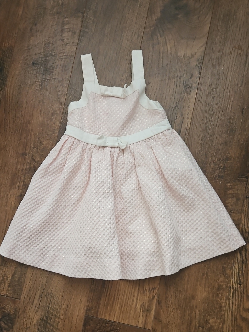 Kate Spade Girls' Pink Textured Bow Dress 3Y